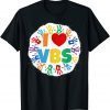 2022 Vacation Bible School Bleached Handprints I Love VBS 2022 Shirt
