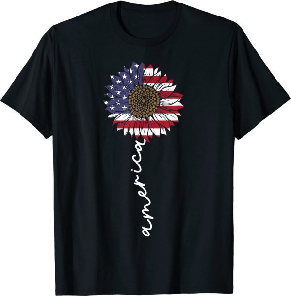 4th Of July America Sunflower US Patriotic American USA Flag 2022 Shirt