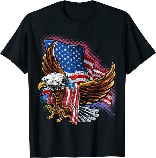 4th of July Bald Eagle Patriotic Stars Stripes American Flag 2022 Shirt