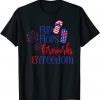 4th of July Flip Flops Fireworks and Freedom Fourth of July 2022 shirt