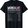4th of July Proud American Merica Nutrition Facts 2022 Shirt