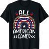 All American Gamer 4th July Rainbow Leopard Matching Family Classic Shirt