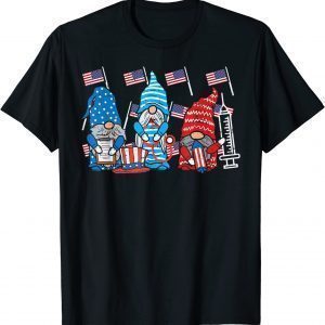 American Gnomes Nurse 4th Of July Scrub Top Patriot 2022 Shirt