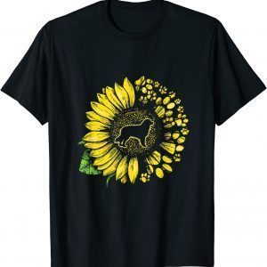 Australian Shepherd Sunflower With Paws Aussie Dog Lover Classic Shirt