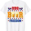 BBQ Beer Freedom American Flag Patriotic 4th Of July 2022 Shirt