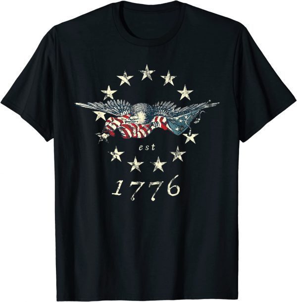 Bald Eagle Flag Vintage 1776 Classic Shirt