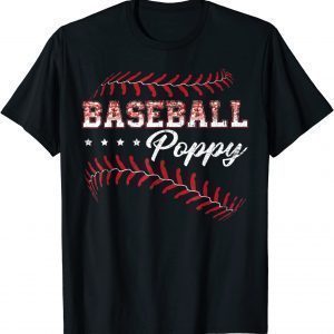 Baseball Poppy Baseball Player Sports Fathers Day 2022 Shirt