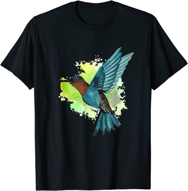 Beautiful Hummingbird Watercolors Watch The Cute Birds Art Classic Shirt