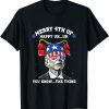 Beer Drinking Biden Confused Happy 4th of You Know The Thing 2022 T-Shirt