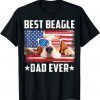 Best Beagle Dad Ever Dog Lover American Flag 2022 Shirt
