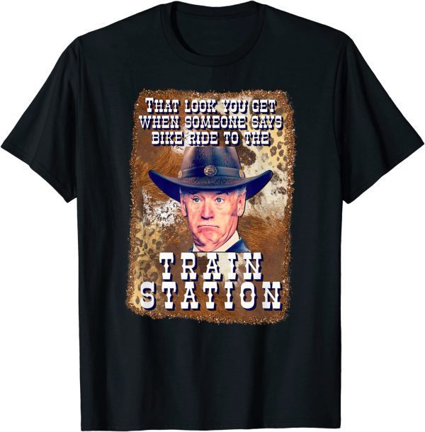 Biden Bicycle Crash Train Wreck USA RIDIN With Biden Falling 2022 Shirt