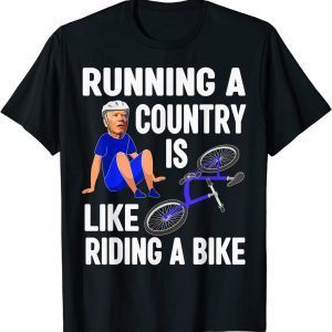 Biden Falls Off Bike Joe Biden Falling Off His Bicycle Biden 2022 Shirt