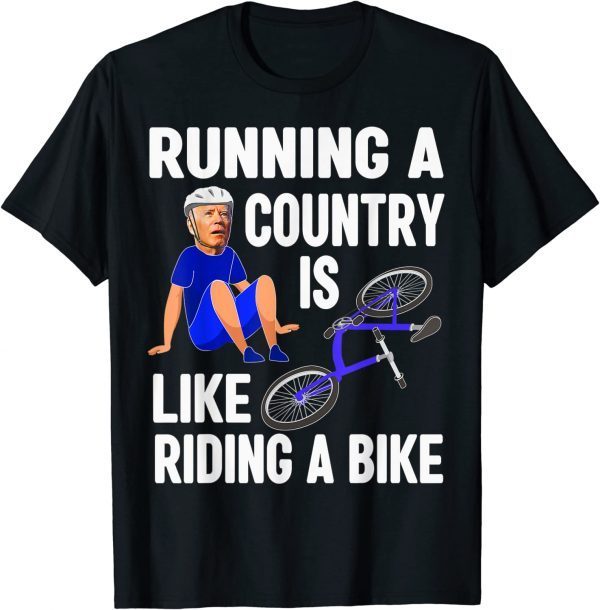 Biden Falls Off Bike Joe Biden Falling Off His Bicycle Biden 2022 Shirt