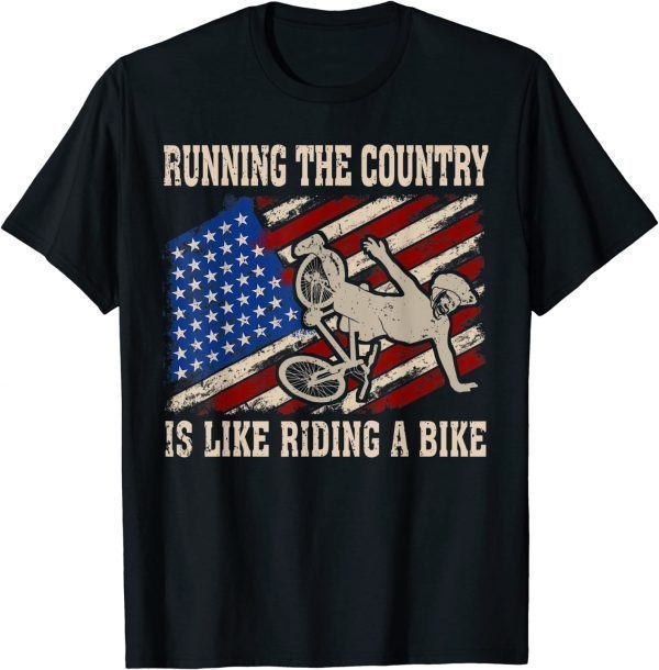 Biden falls Running The Country Is Like Riding A Bike Biden 2022 Shirt