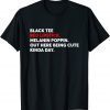 Black Tee Red Lipstick Melanin Poppin Out Here Being Cute Classic Shirt
