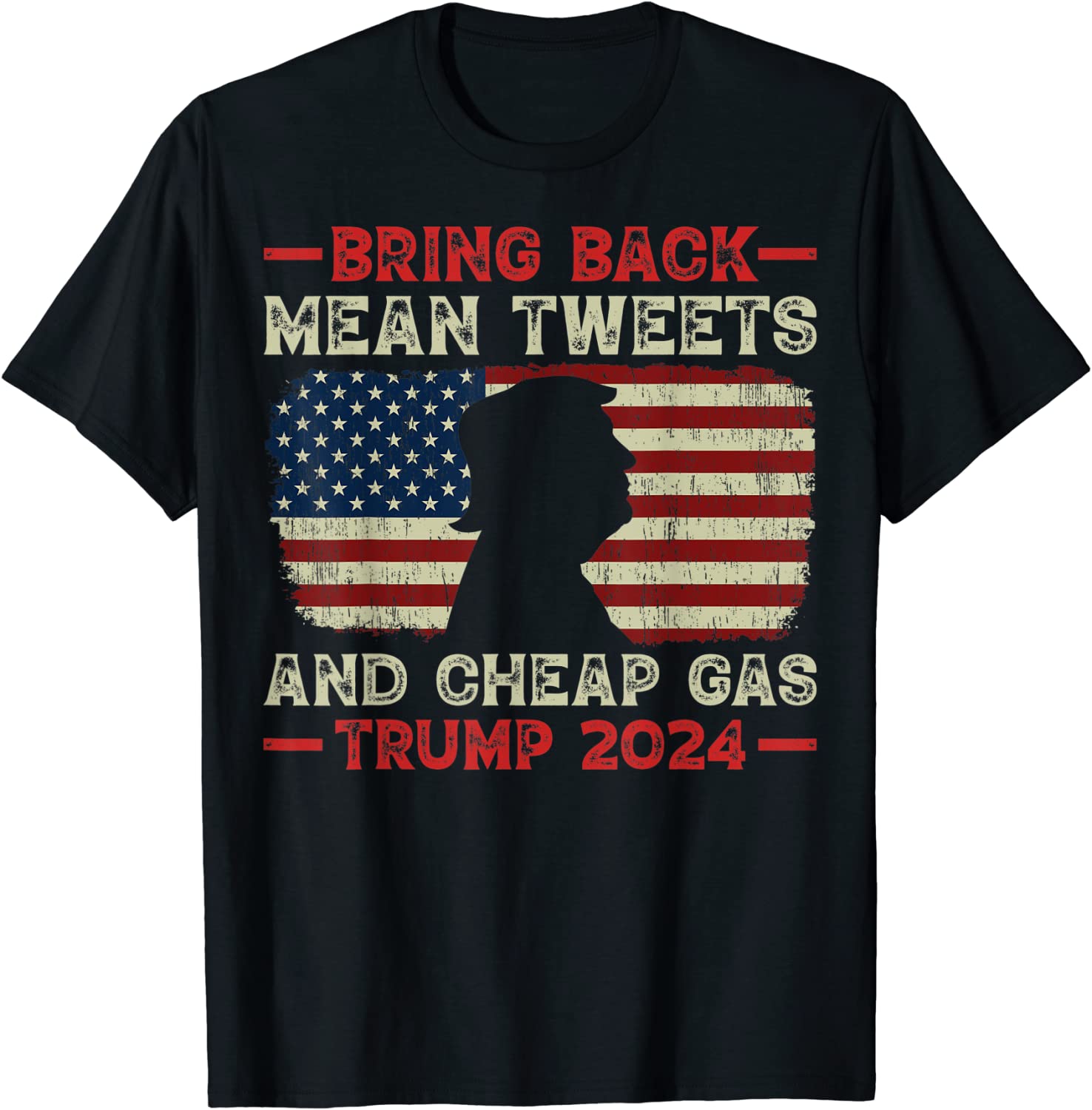 Bring Back Mean Tweets And Cheap Gas USA Flag Trump 2024 Limited Shirt