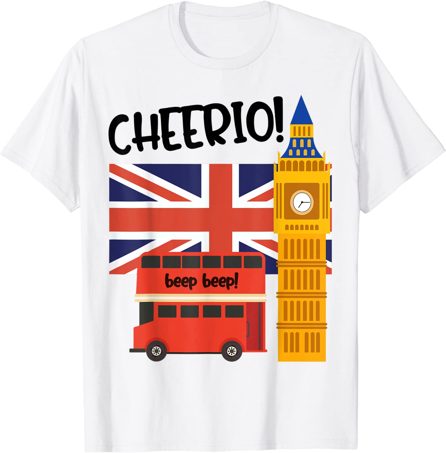 British Flag United Kingdom England Quote Travel Big Ben Classic Shirt