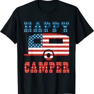 Camper Merica American Happy Pride Flag 4th of July 2022 Shirt