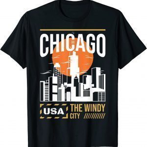 Chicago Vacation Holiday USA Flag Classic Shirt