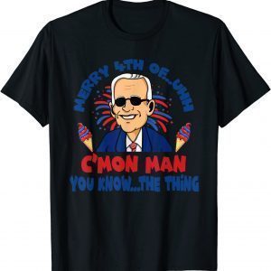 Confused Biden Merry 4th of. C'mon Man Summer Ice Cream 2022 Shirt
