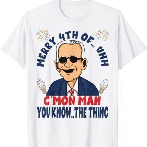 Confused Merry 4th of... Summer Fun July 4th Ice Cream 2022 Shirt