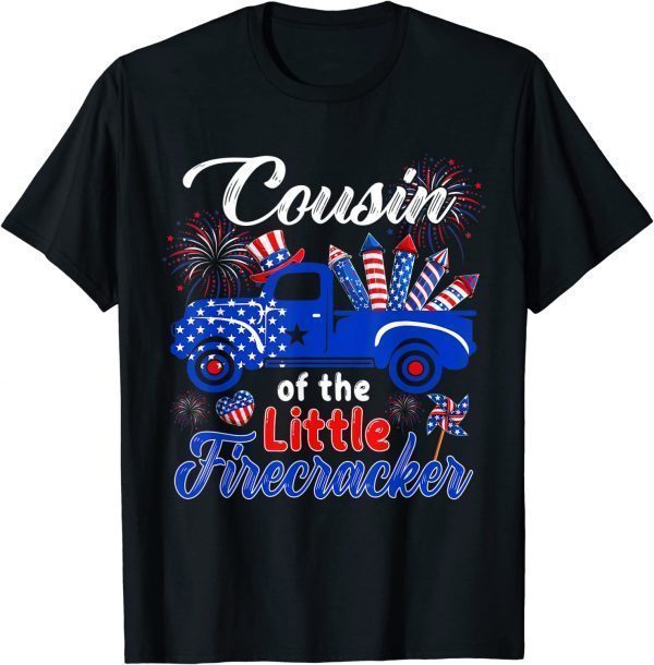 Cousin Of The Little Firecracker American Flag Pickup Truck 2022 Shirt