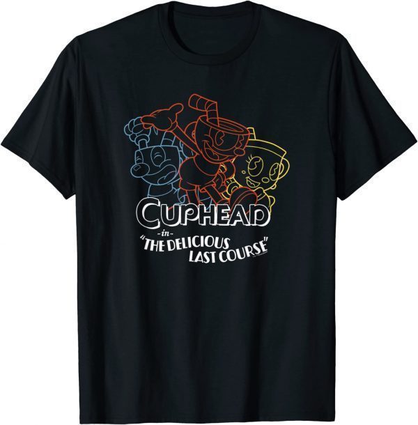Cuphead The Delicious Last Course Neon Group Poster 2022 Shirt