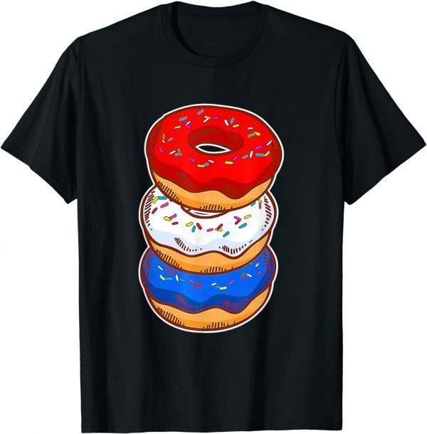 Cute American Donut Pastry Lover Baking 4th of July Doughnut Classic Shirt