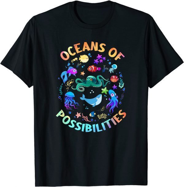 Cute Oceans of Possibilities Summer Reading Sea Creatures 2022 Shirt