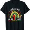 Cute Rainbow Leopard Juneteenth Freedom Day 1865 Classic Shirt
