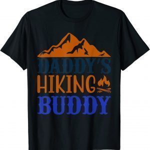 Daddy's Hiking Buddy Vintage Mountains Campfire Father's Day 2022 Shirt