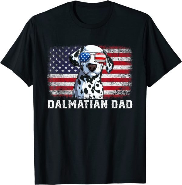 Dalmatian Dad American Flag Father's Day 2022 Shirt