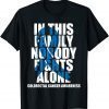 Dark Blue Ribbon Family Colorectal Cancer Awareness T-Shirt