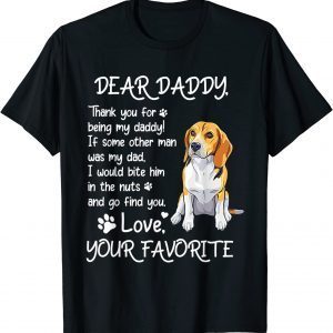 Dear Daddy Beagle Dog Dad Father's Day 2022 Shirt