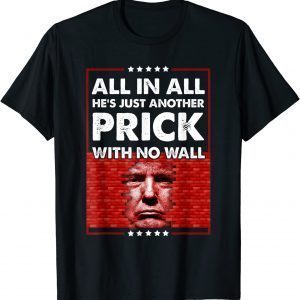 Donald Trump All In All He's Just Another Prick With No Wall 2022 Shirt