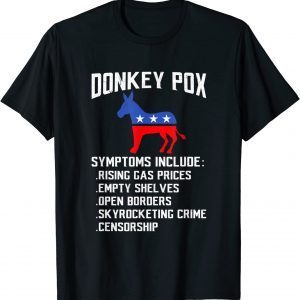 Donkey Pox Conservative Republican Anti Biden Donkeypox 2022 Shirt