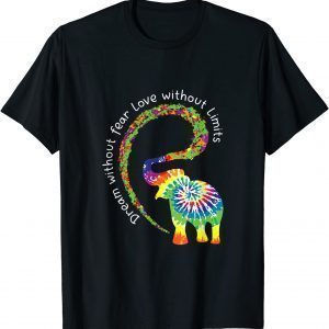 Dream Without Fear Love Elephant LGBT Pride Tie-Dye Classic Shirt