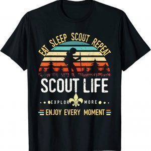 Eat Sleep Scout Repeat Vintage Scouting Scout Life T-Shirt