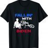 Fallin with Biden Joe Biden Falling Off His Bicycle Classic Shirt