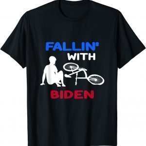 Fallin with Biden Joe Biden Falling Off His Bicycle Classic Shirt