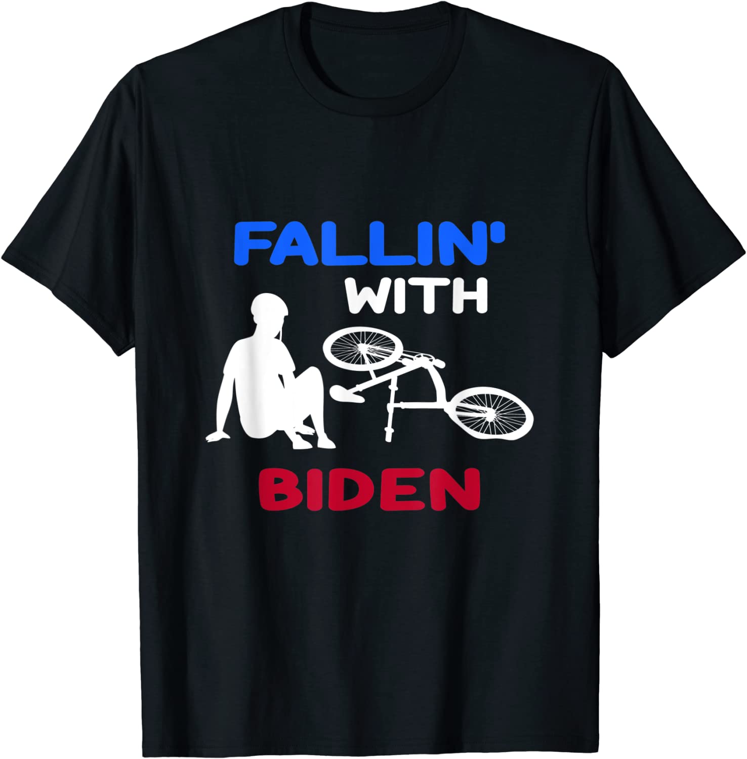 Fallin with Biden Joe Biden Falling Off His Bicycle Classic Shirt