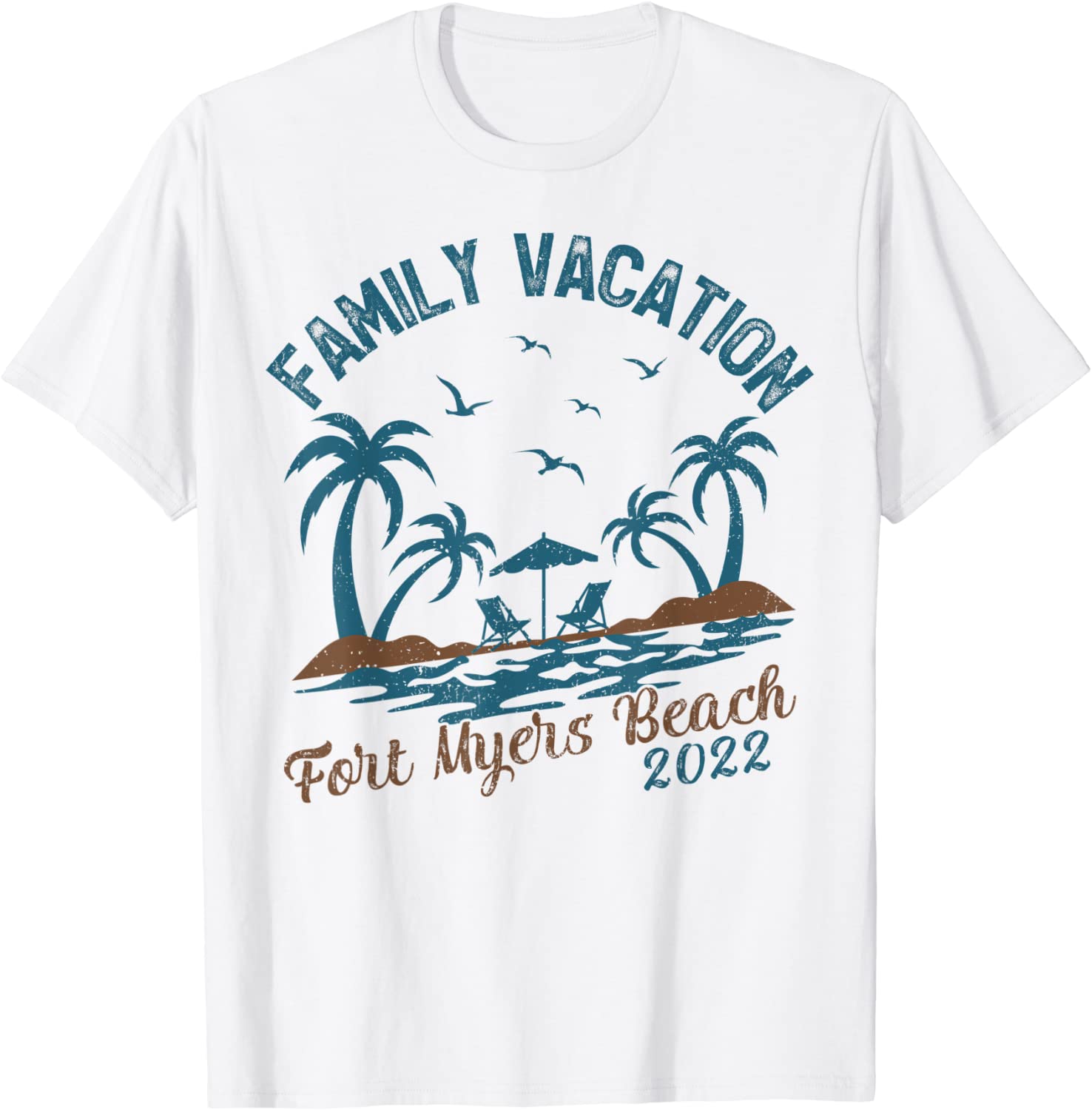 Family Vacation 2022 Palm Tree Florida Fort Myers Beach 2022 Shirt