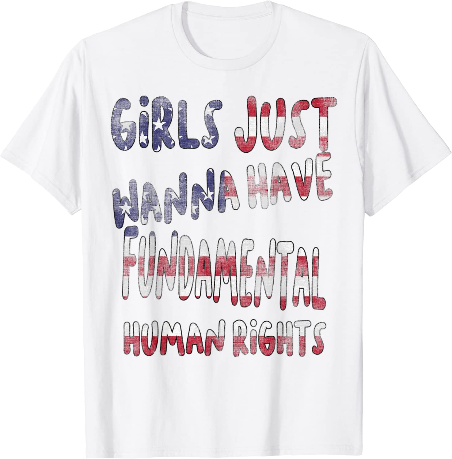Feminists Girls Just Wanna Have Fundamental Rights usa flag 2022 Shirt