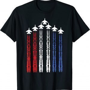 Fighter jets with USA american flag 4th of July celebration T-Shirt