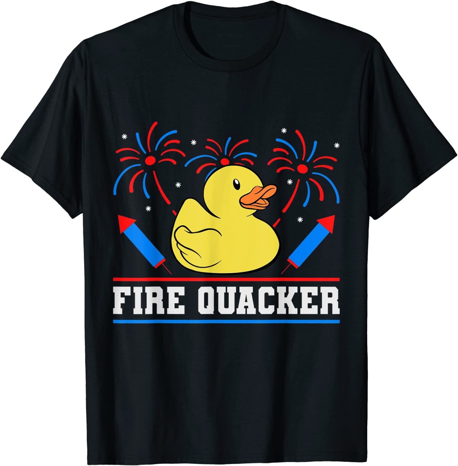 Fire Quacker Rubber Duck 4th Of July Firework Classic Shirt