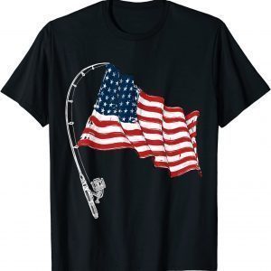 Fishing American Flag Fisherman Patriotic Day 4th Of July Classic Shirt