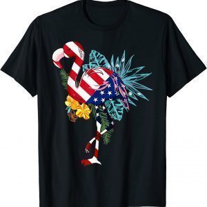 Flamingo American Flag Flamerica Patriotic 4th of July Classic Shirt