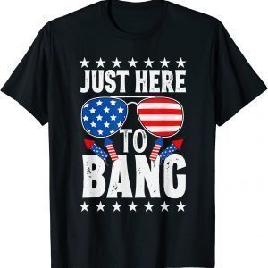 Fourth Of July 4th Of July I'm Just Here To Bang Patriotic 2022 Shirt