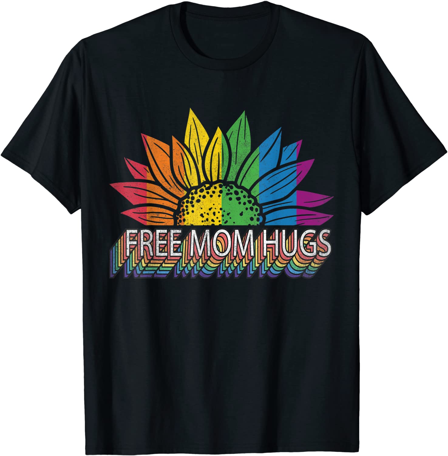 Free Mom Hugs Pride Rainbow Sunflower LGBT Pride Month 2022 Shirt