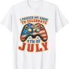 Gamer 4th Of July American Flag Gaming 2022 Shirt